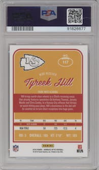 Tyreek Hill from the 2016 Panini Donruss Optic set graded by PSA and given an overall grade of 10.