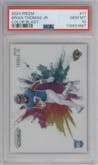 Brian Thomas Jr. from the 2024 Panini Prizm set graded by PSA and given an overall grade of 10.