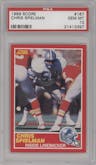 Chris Spielman from the 1989 Score set graded by PSA and given an overall grade of 10.
