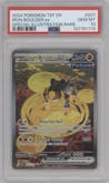 Iron Boulder ex from the 2024 Pokemon SV set graded by PSA and given an overall grade of 10.