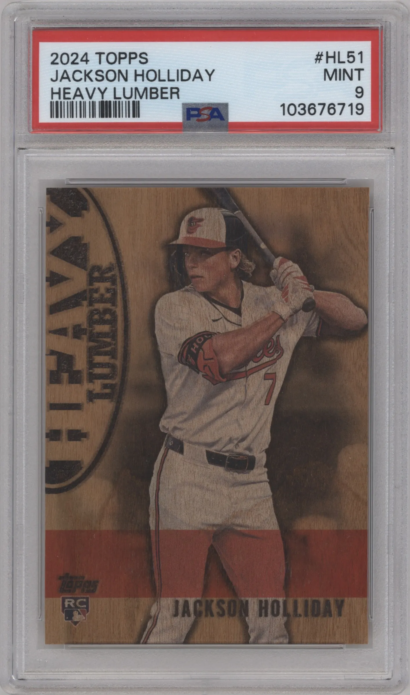 2024 Topps Update Heavy Lumber Jackson Holliday #HL-51 PSA 9