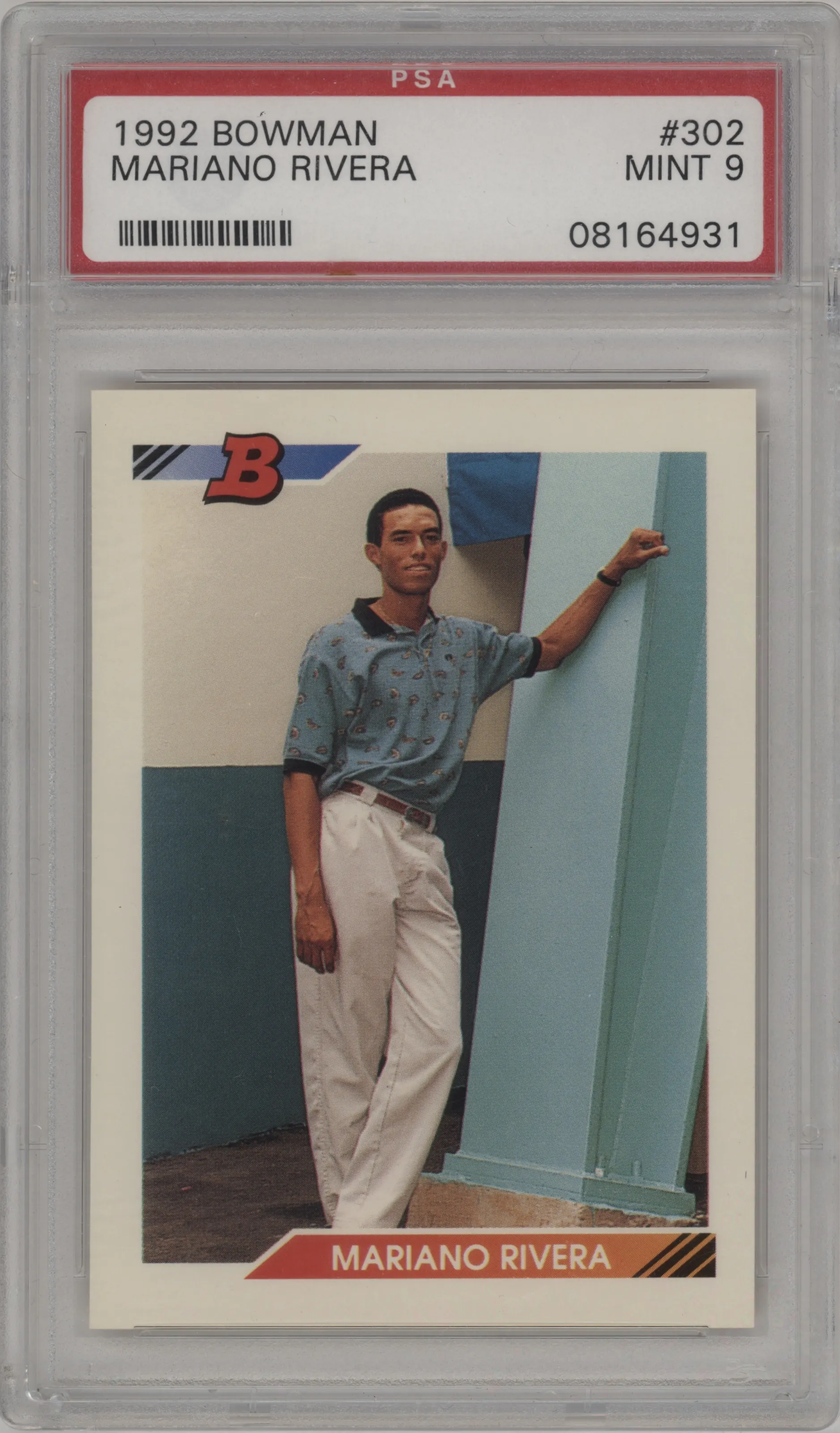 1992 Bowman Mariano Rivera #302 PSA 9