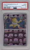 Hypno from the 2023 Pokemon SV JPN set featuring a Master Ball parallel graded by PSA and given an overall grade of 10.