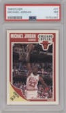 Michael Jordan from the 1989-90 Fleer set graded by PSA and given an overall grade of 7.