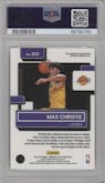 Max Christie from the 2022-23 Panini Donruss Optic  set graded by PSA and given an overall grade of 10.