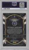 Anthony Edwards from the 2020-21 Panini Select  set featuring a Neon Green parallel graded by PSA and given an overall grade of 10.