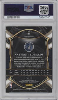Anthony Edwards from the 2020-21 Panini Select  set featuring a Neon Green parallel graded by PSA and given an overall grade of 10.