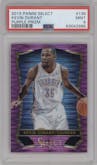 Kevin Durant from the 2013-14 Panini Select set featuring a Purple Prizms parallel graded by PSA and given an overall grade of 9.