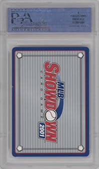 Albert Pujols from the 2001 MLB Showdown Unlimited set graded by PSA and given an overall grade of 10.