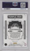 Victor Wembanyama from the 2023-24 Panini Phoenix set featuring a Green Lazer parallel graded by PSA and given an overall grade of 10.