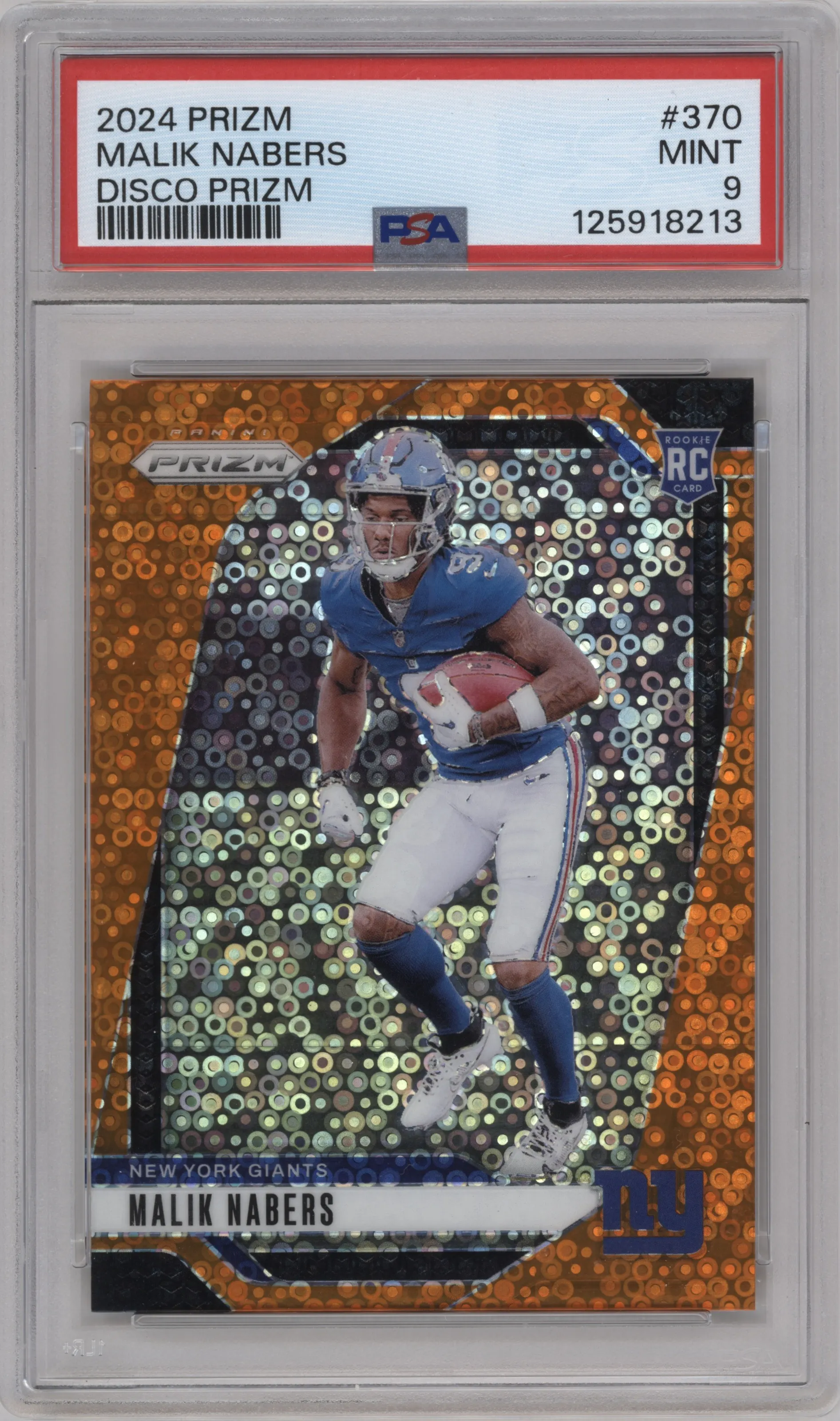 2024 Panini Prizm Malik Nabers Disco #370 PSA 9
