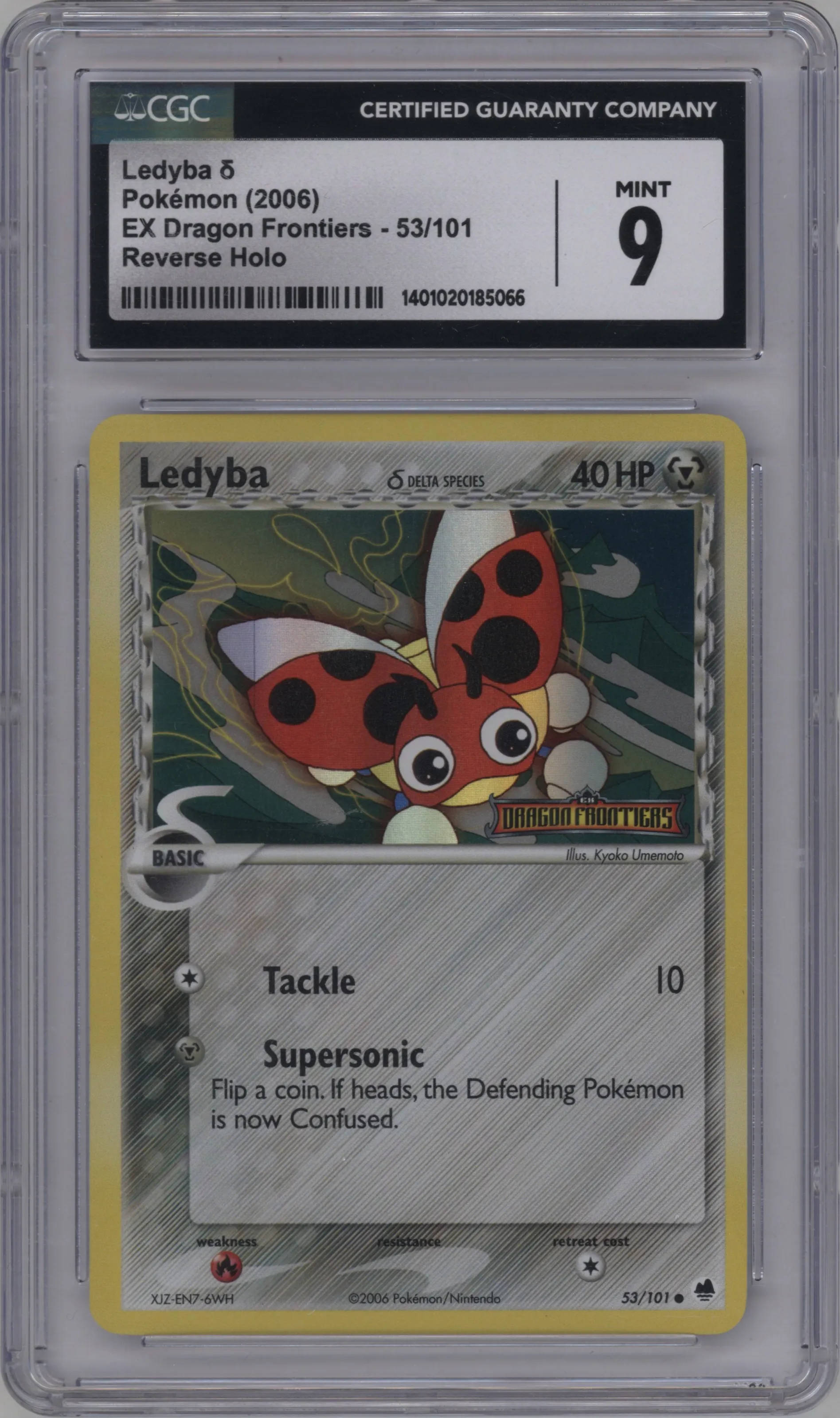 2006 Pokemon EX Dragon Frontiers Ledyba #53 CGC 9