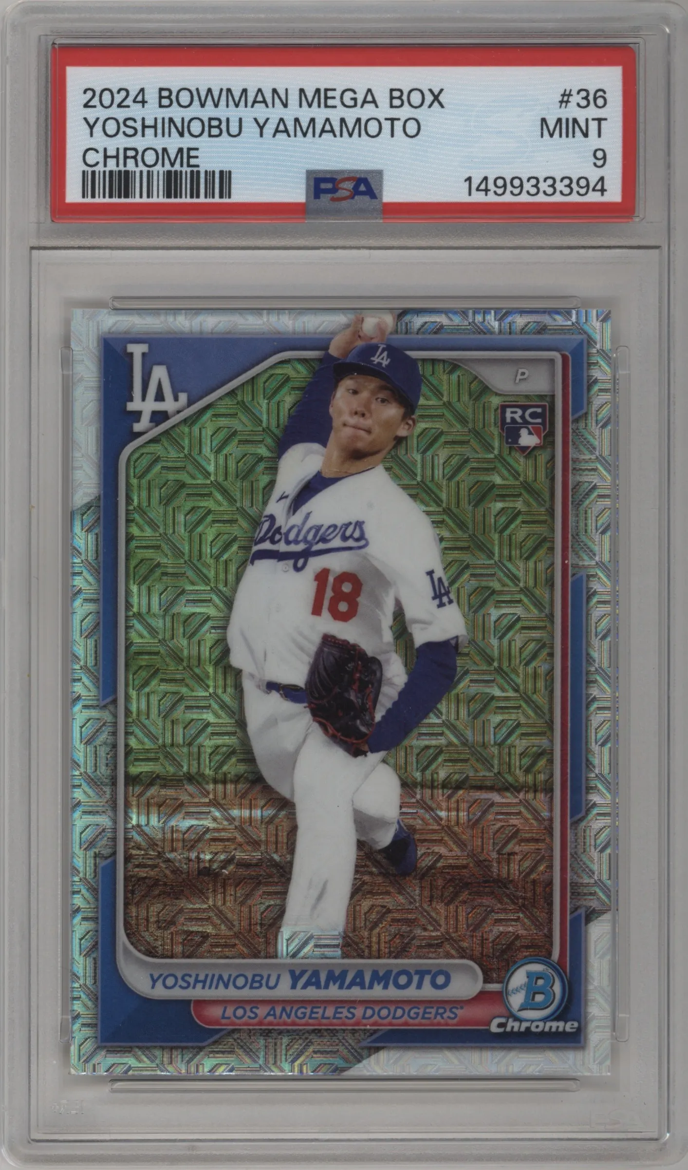 2024 Bowman Mega Box Yoshinobu Yamamoto PSA 9