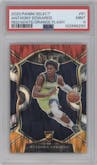 Anthony Edwards from the 2020-21 Panini Select  set featuring a Red/White/Orange Flash parallel graded by PSA and given an overall grade of 9.