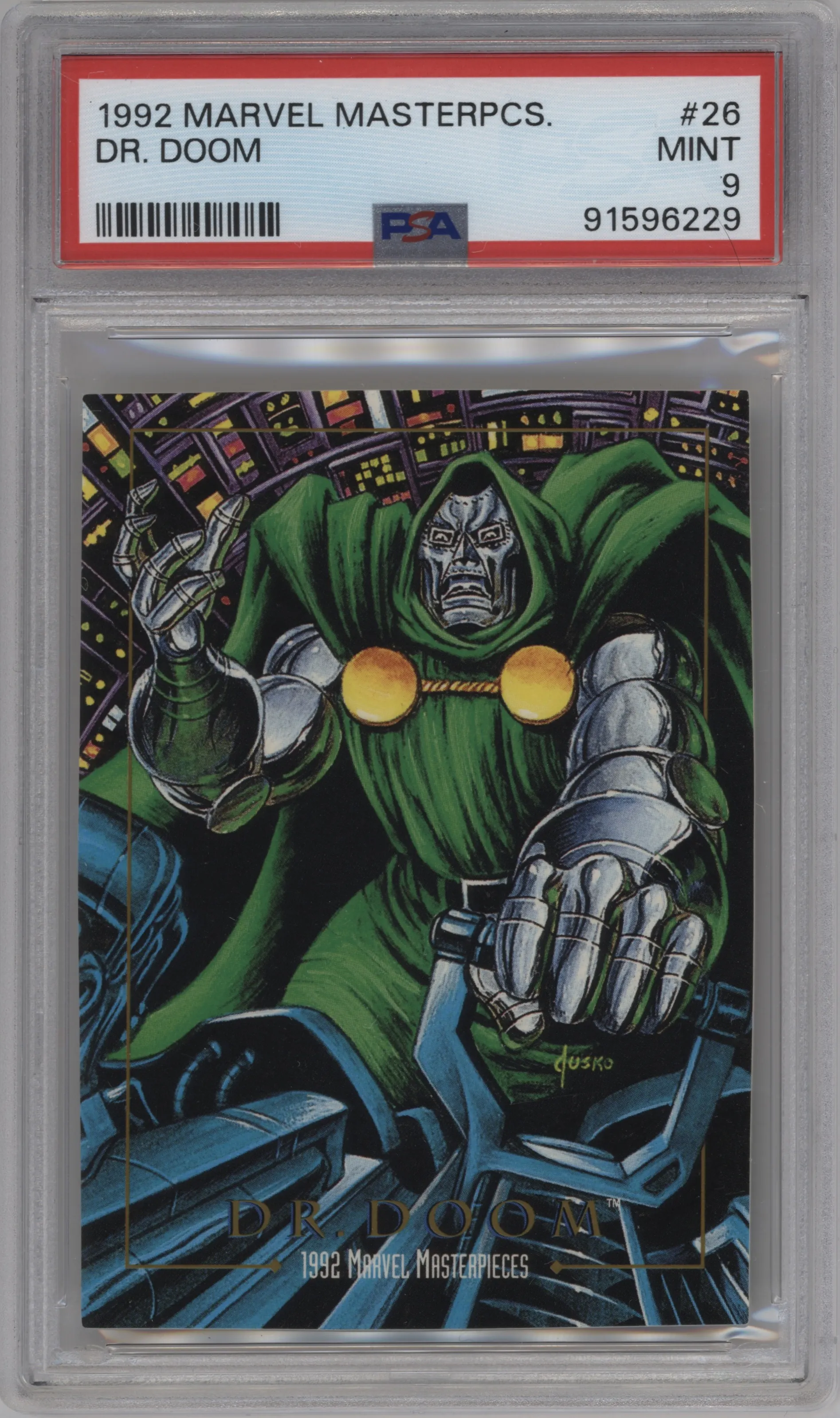 1992 SkyBox Marvel Masterpieces Dr. Doom #26 PSA 9