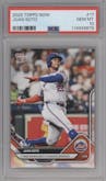 Juan Soto from the 2025 Topps Now set graded by PSA and given an overall grade of 10.
