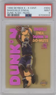 Shaquille O'Neal from the 1998-99 Skybox E-X Century set graded by PSA and given an overall grade of 9.