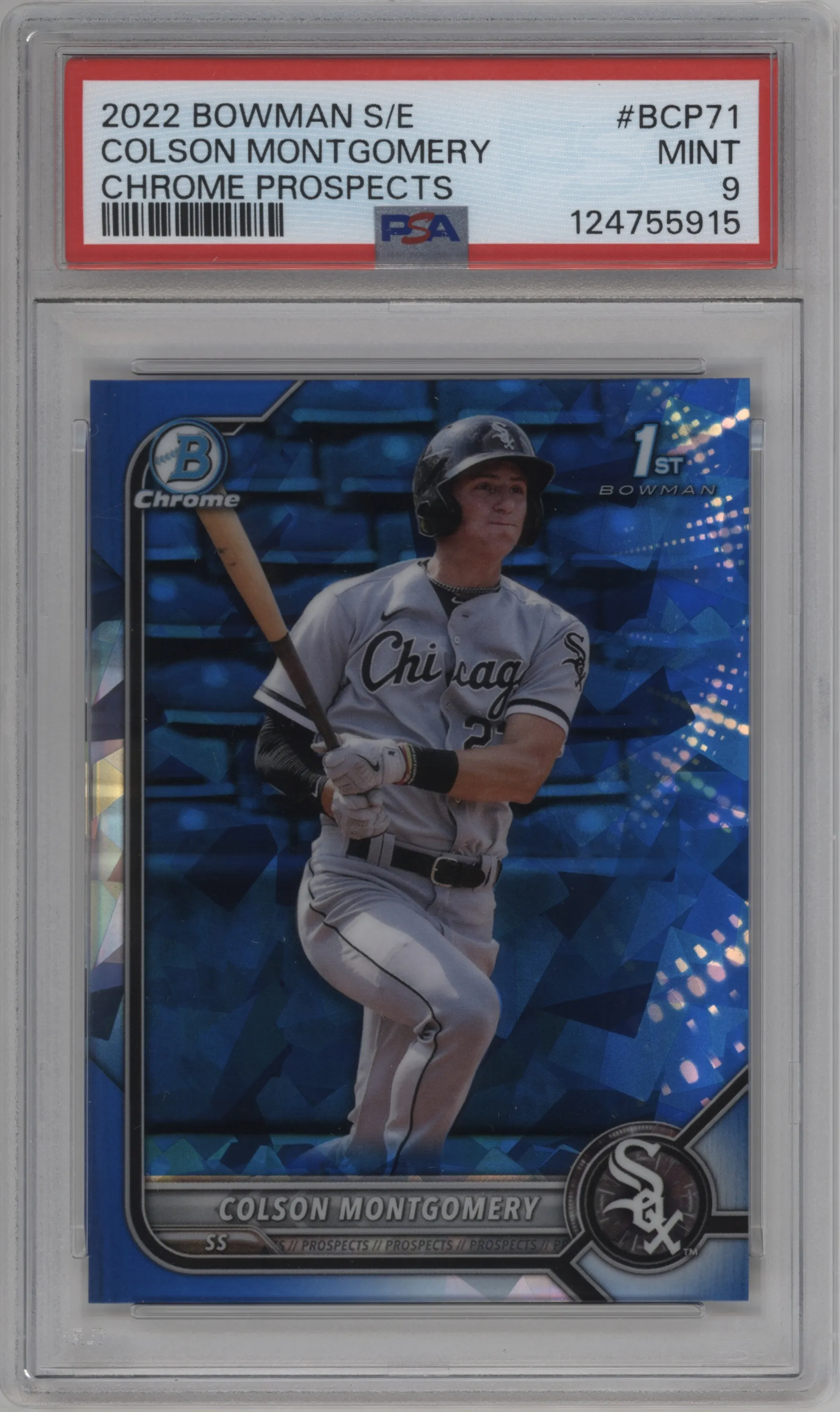 2022 Bowman Sapphire Edition Chr.Pros. Colson Montgomery PSA 9