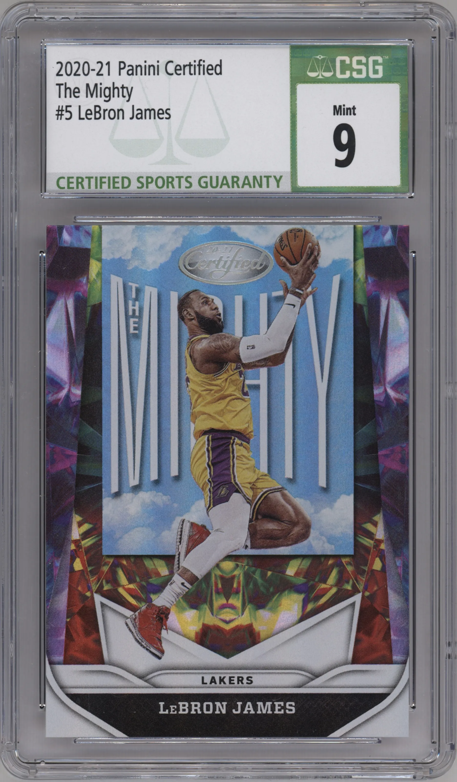 2020 Panini Certified The Mighty LeBron James CGC 9
