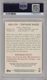 Dwyane Wade from the 2009-10 Bowman '48 set graded by PSA and given an overall grade of 8.