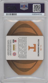 Peyton Manning from the 2016 Panini Prizm Collegiate Draft Picks set graded by PSA and given an overall grade of 10.