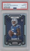 Anthony Richardson from the 2023 Panini Prizm set graded by PSA and given an overall grade of 10.