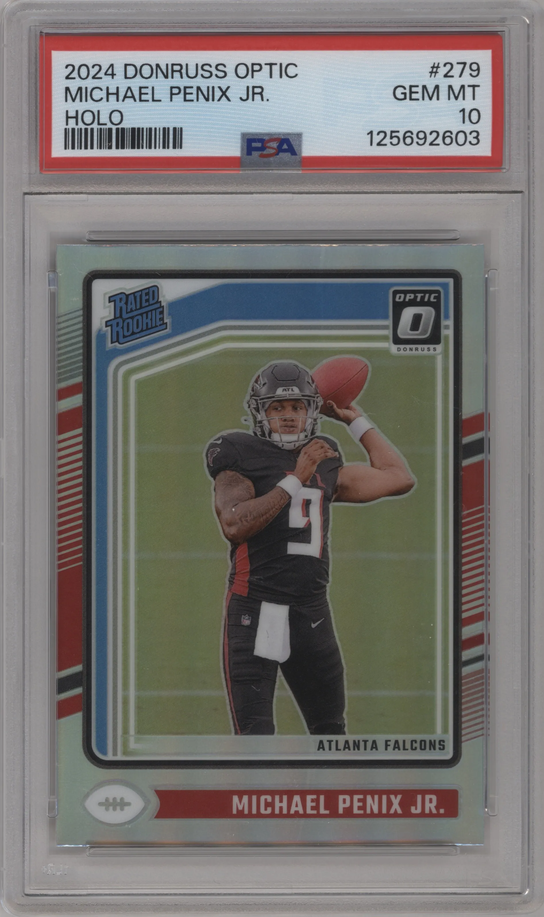 2024 Donruss Optic Rated Rookie Michael Penix Jr. Holo #279 PSA 10