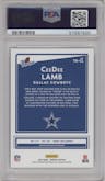 CeeDee Lamb from the 2020 Panini Donruss set graded by PSA and given an overall grade of 10.