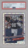 CeeDee Lamb from the 2020 Panini Donruss set graded by PSA and given an overall grade of 10.