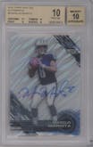 Marcus Mariota from the 2015 Topps High Tek set graded by Beckett and given an overall grade of 10.