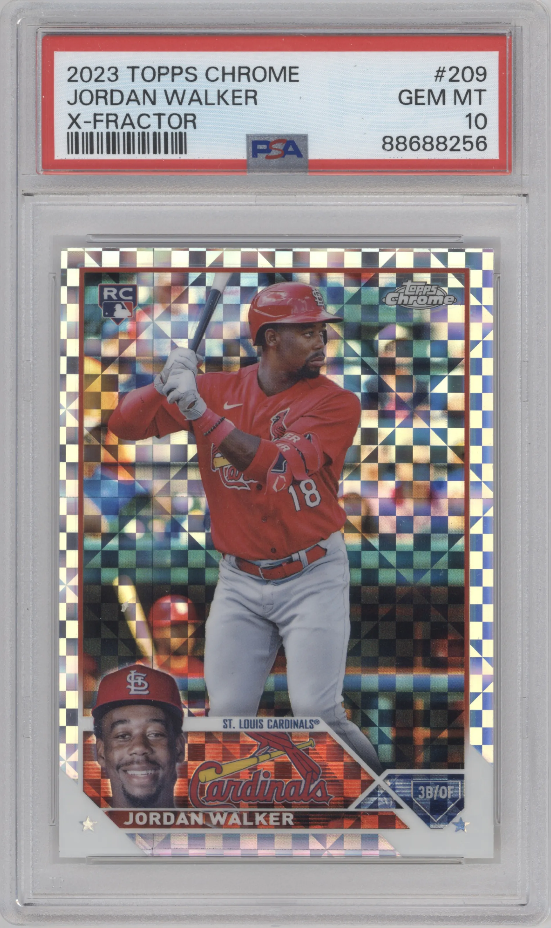 2023 Topps Chrome Jordan Walker X-Fractor #209 PSA 10