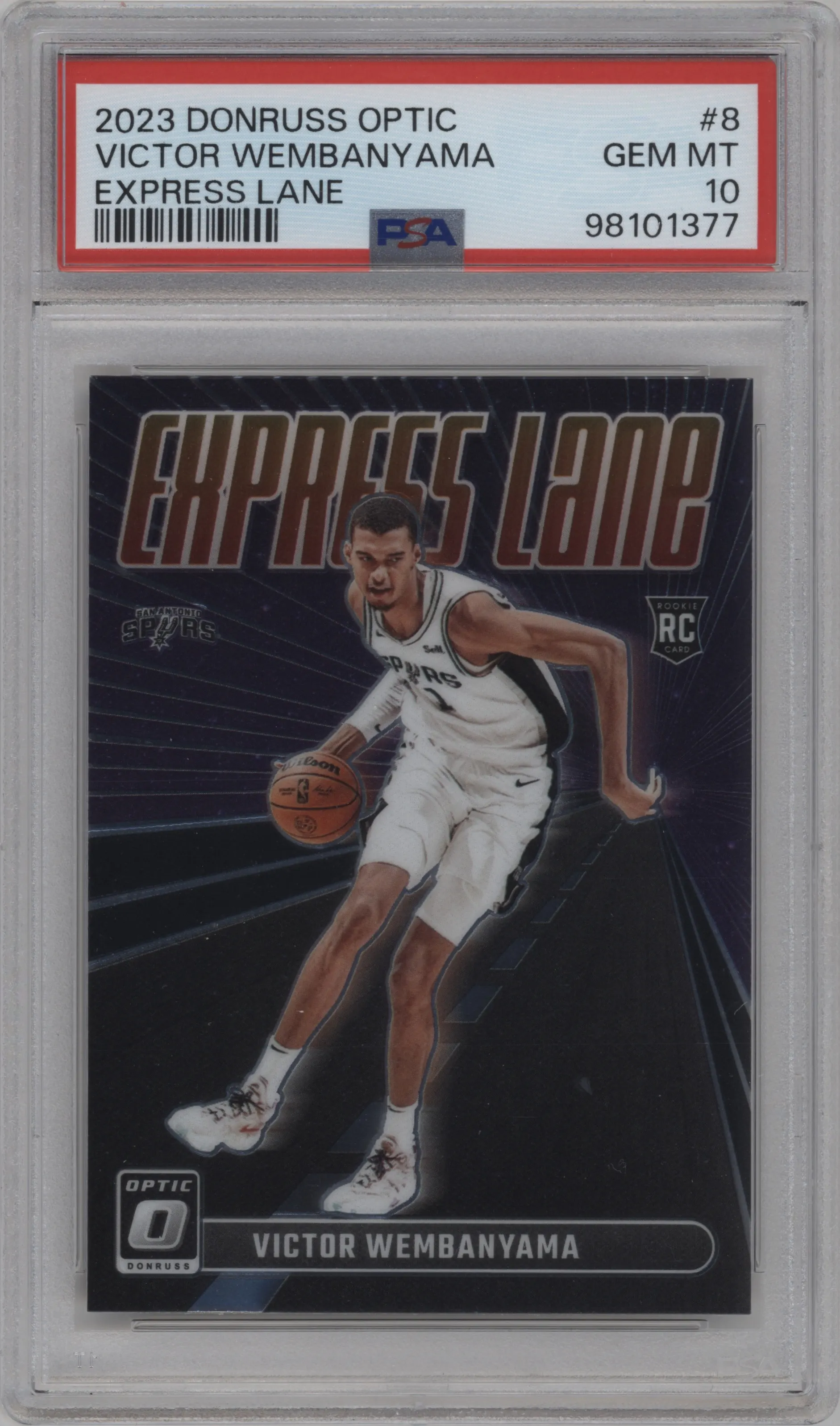 2023 Donruss Optic Express Lane Victor Wembanyama #8 PSA 10