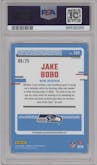 Jake Bobo from the 2023 Donruss Optic set featuring a Black Pandora parallel graded by PSA and given an overall grade of 9.