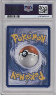 Pikachu EX from the 2016 Pokemon XY set featuring a Pikachu EX Red & Blue Collection parallel graded by PSA and given an overall grade of 8.