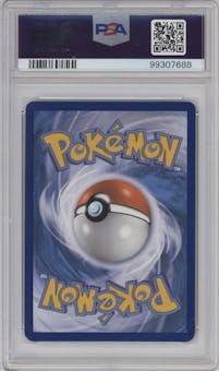 Pikachu EX from the 2016 Pokemon XY set featuring a Pikachu EX Red & Blue Collection parallel graded by PSA and given an overall grade of 8.