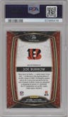 Joe Burrow from the 2020 Panini Select set graded by PSA and given an overall grade of 10.