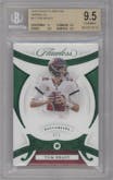 Tom Brady from the 2020 Panini Flawless set featuring a Emeralds parallel graded by Beckett and given an overall grade of 9.5.