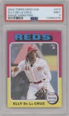 Elly De La Cruz from the 2024 Topps Heritage set graded by PSA and given an overall grade of 9.