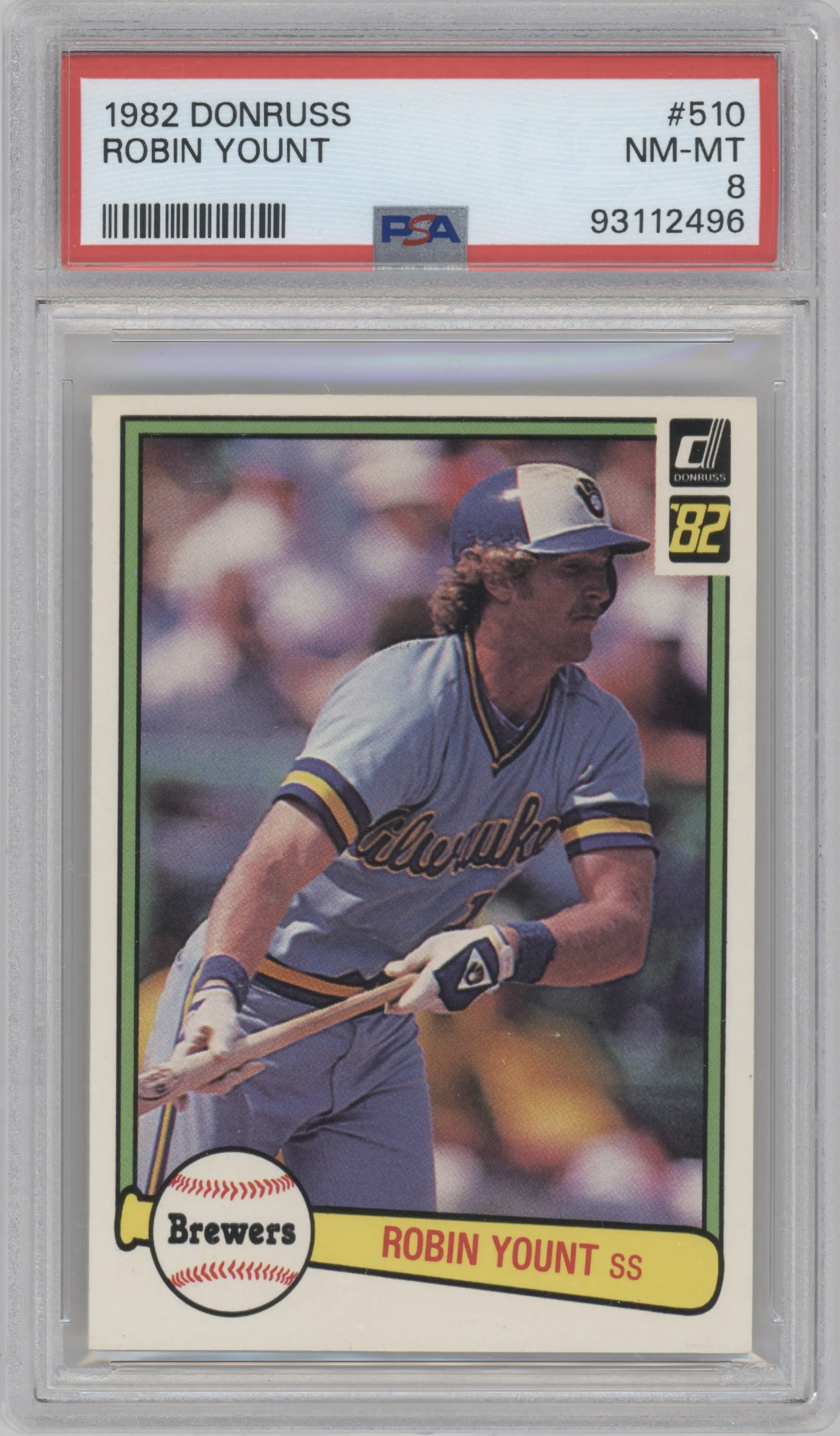 1982 Donruss Robin Yount PSA 8