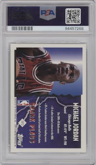 Michael Jordan from the 1995-96 Topps set graded by PSA and given an overall grade of 9.