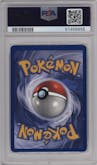 Charizard from the 1999 Pokemon set graded by PSA and given an overall grade of 8.