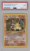 Charizard from the 1999 Pokemon set graded by PSA and given an overall grade of 9.