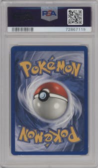 Charizard from the 1999 Pokemon set graded by PSA and given an overall grade of 9.