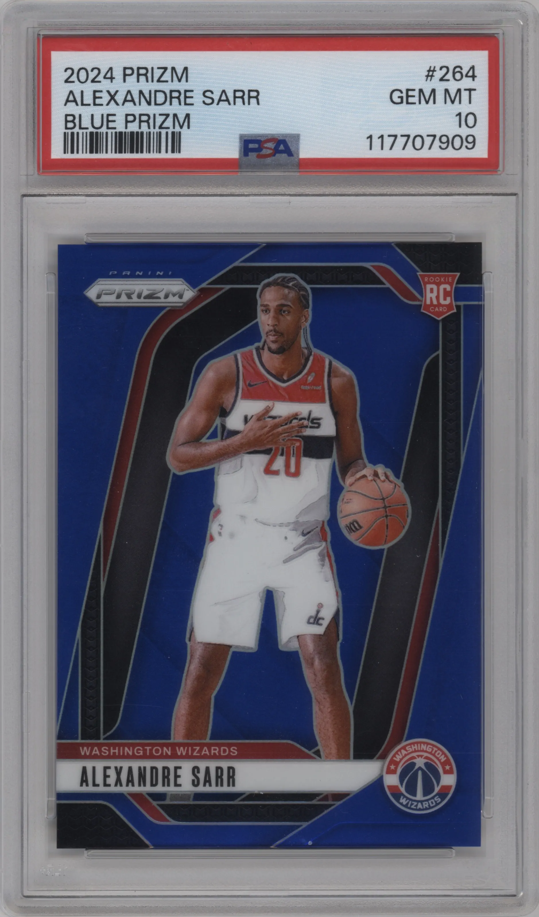 2024 Panini Prizm Alexandre Sarr Blue Prizm PSA 10