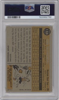 Carl Yastrzemski from the 1960 Topps set graded by PSA and given an overall grade of 7.