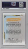 Jackson Chourio from the 2024 Bowman Chrome set graded by PSA and given an overall grade of 10.