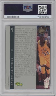 Shaquille O'Neal from the 1992 Classic Four Sport set graded by PSA and given an overall grade of 9.