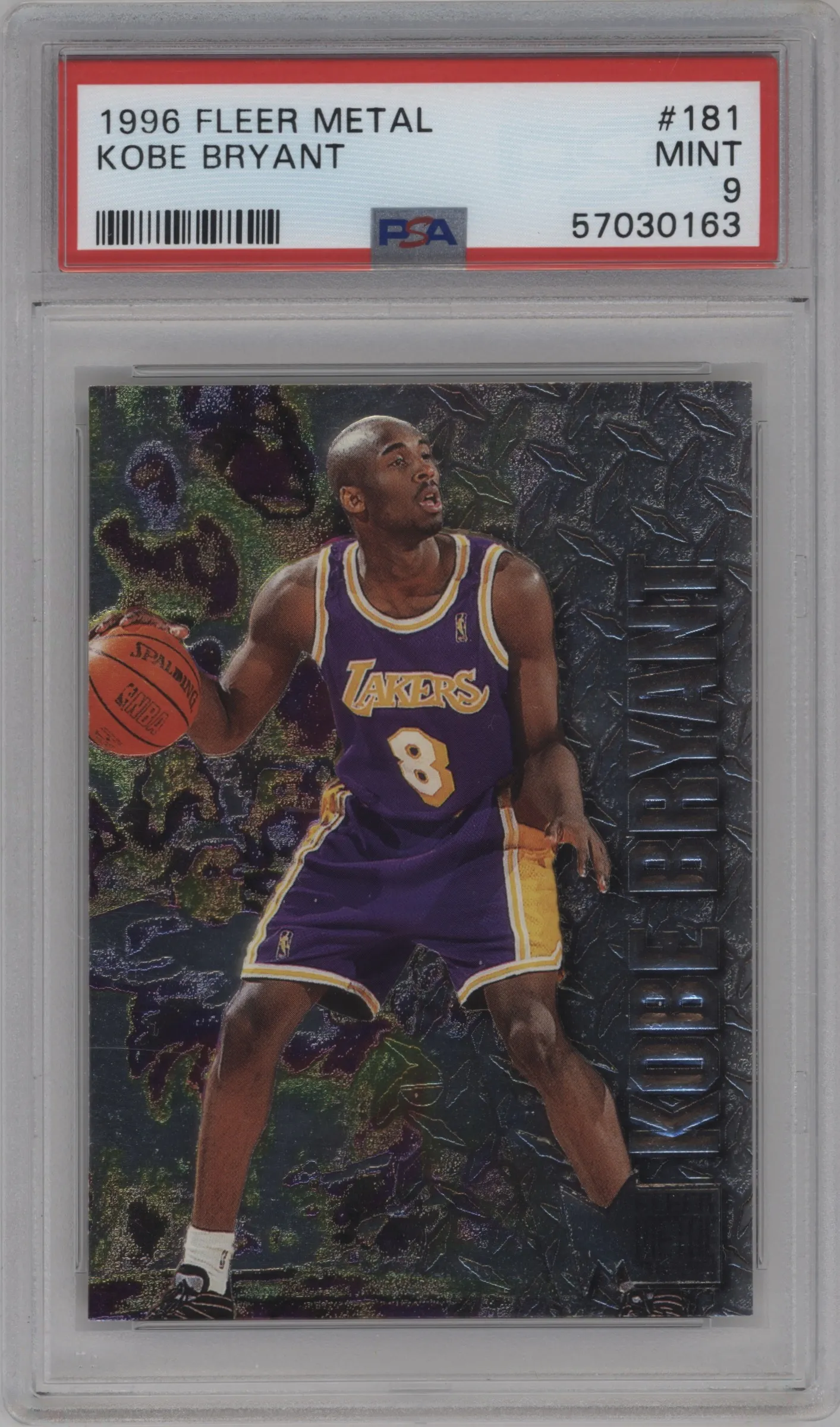 1996 Fleer Metal Kobe Bryant #181 PSA 9