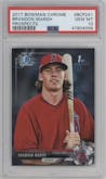 Brandon Marsh from the 2017 Bowman Chrome set graded by PSA and given an overall grade of 10.
