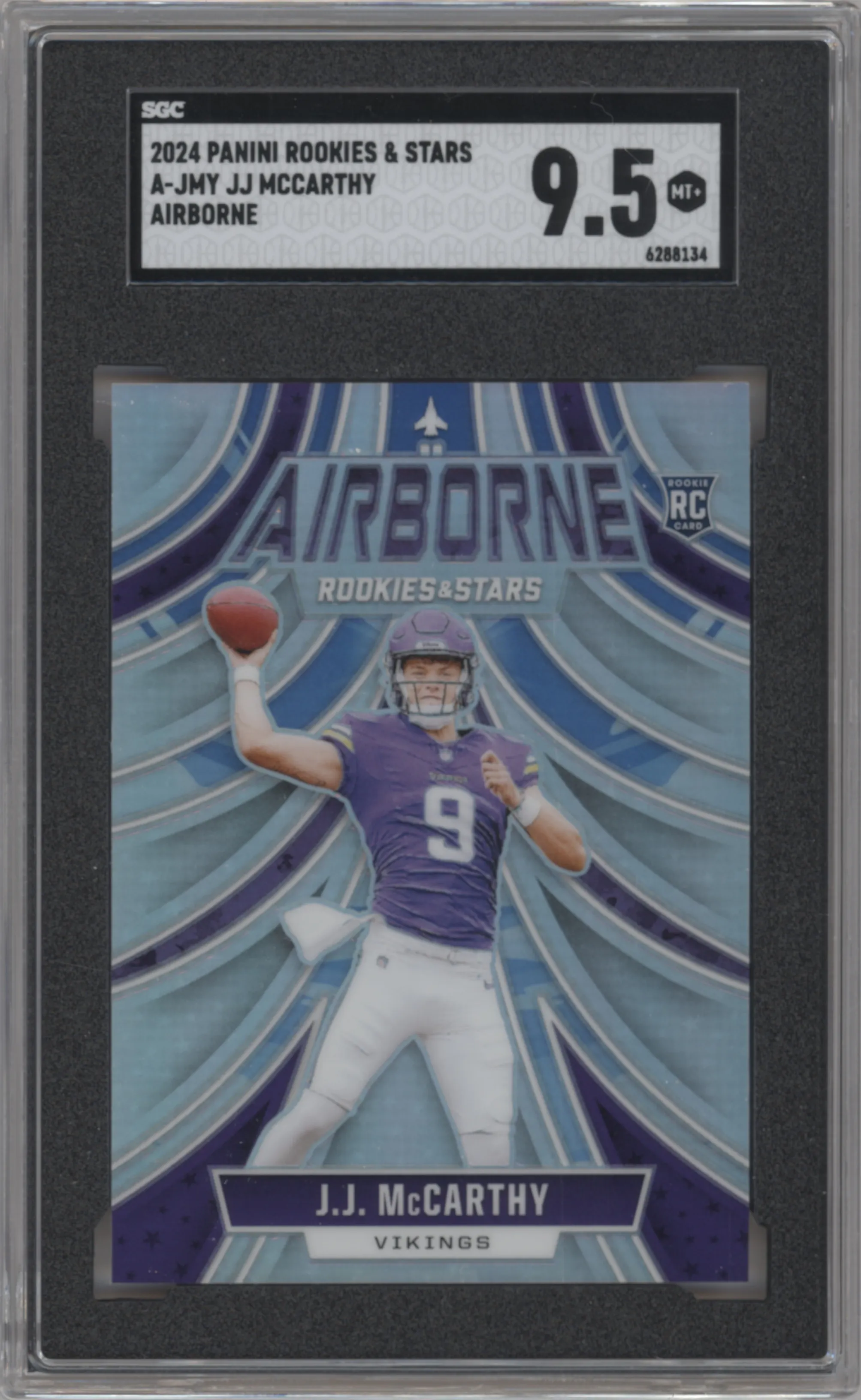 2024 Panini Rookies & Stars Airborne J.J. McCarthy SGC 9.5